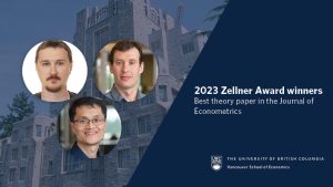 Economics Professors Kevin Song and Vadim Marmer win Zellner Award for paper in Journal of Econometrics